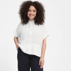 The Clean Silk Short-Sleeve Square Shirt